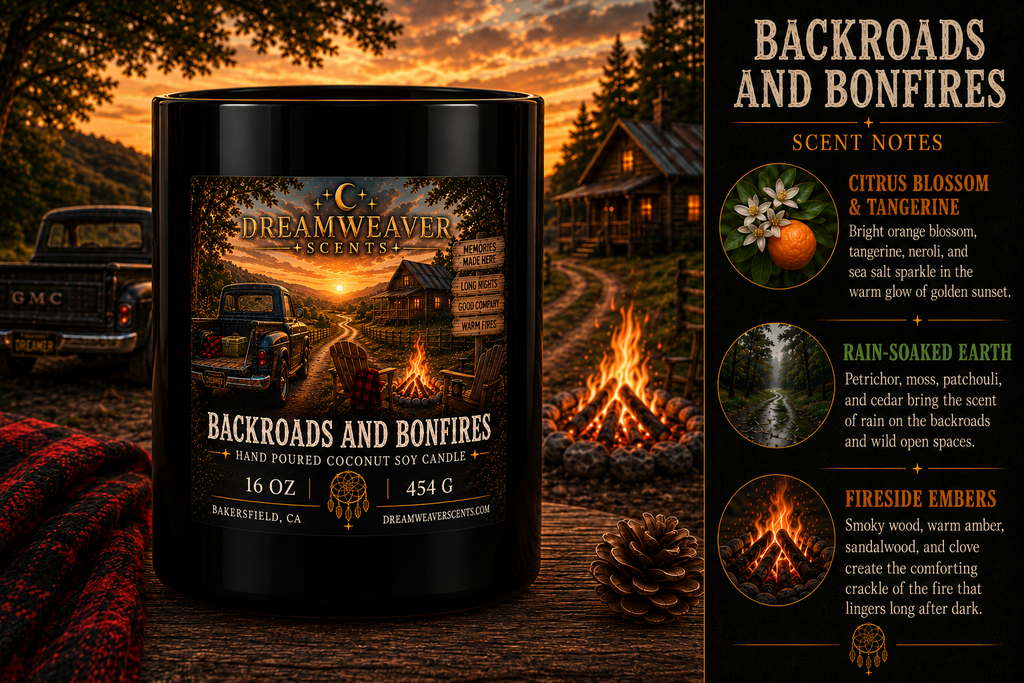 Backroads & Bonfires Candle / 16oz