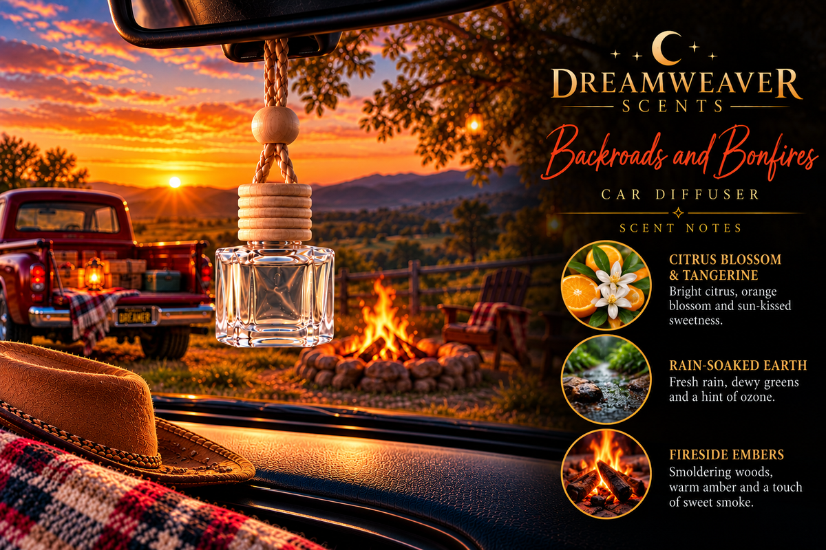 DreamWeaver Hanging Glass Car Diffuser