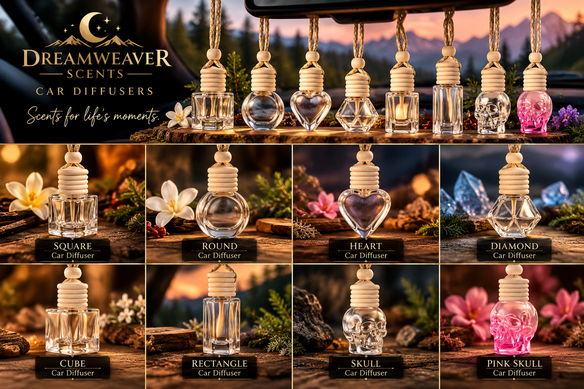 DreamWeaver Hanging Glass Car Diffuser