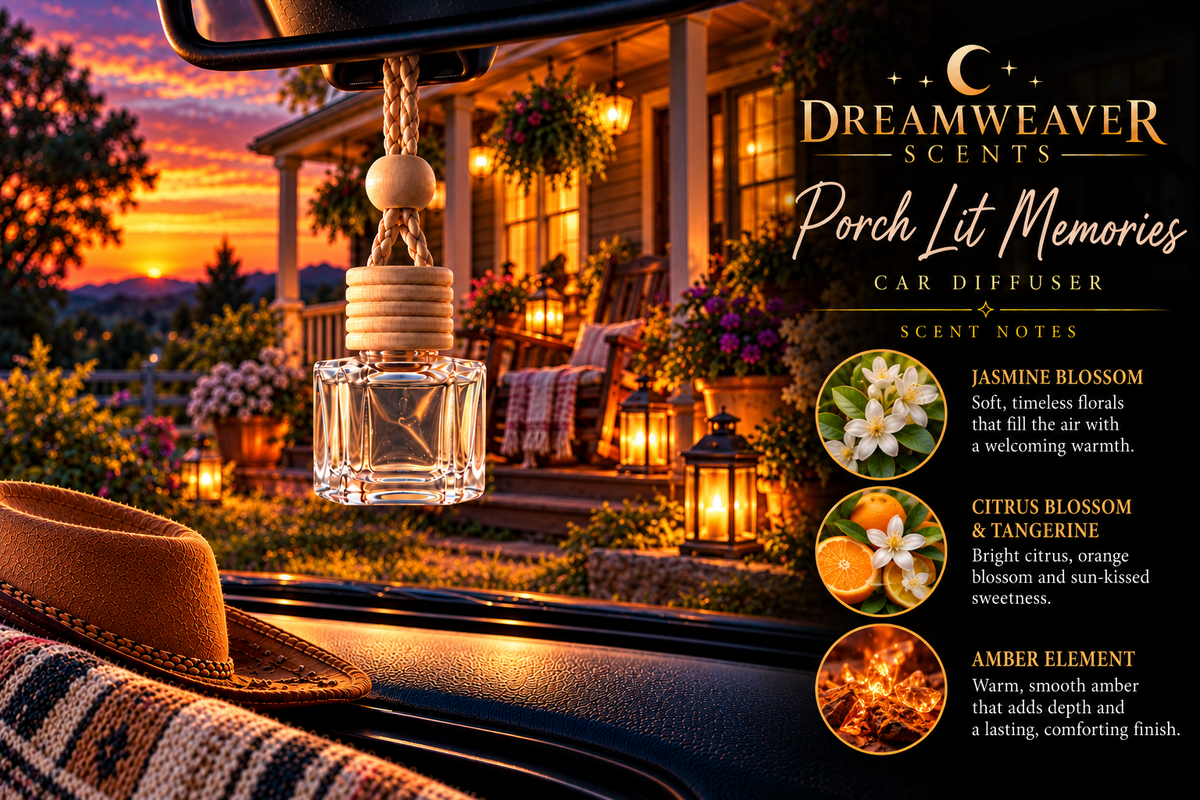 DreamWeaver Hanging Glass Car Diffuser